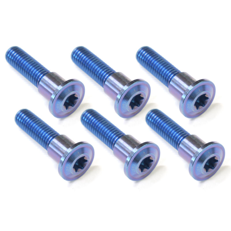 64チタンボルト ブレーキ ディスクボルト スズキ用 M8×33 6本 青 ブルー Ti - 6Al - 4V Titanium 64チタン合金