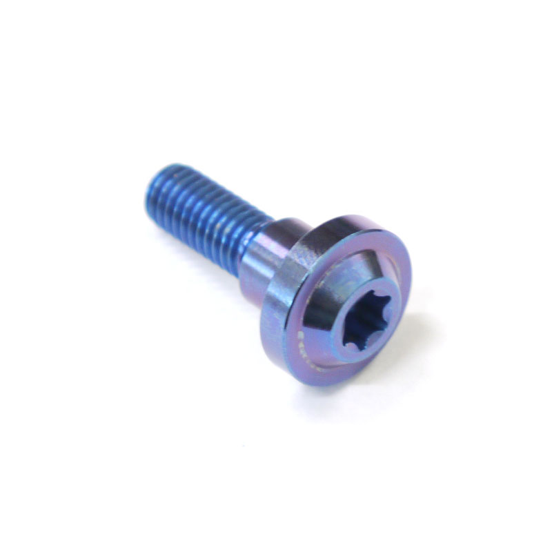 64チタンボルト ブレーキ ディスクボルト ヤマハ用 M6×20 1本 青 ブルー Ti - 6Al - 4V Titanium 64チタン合金
