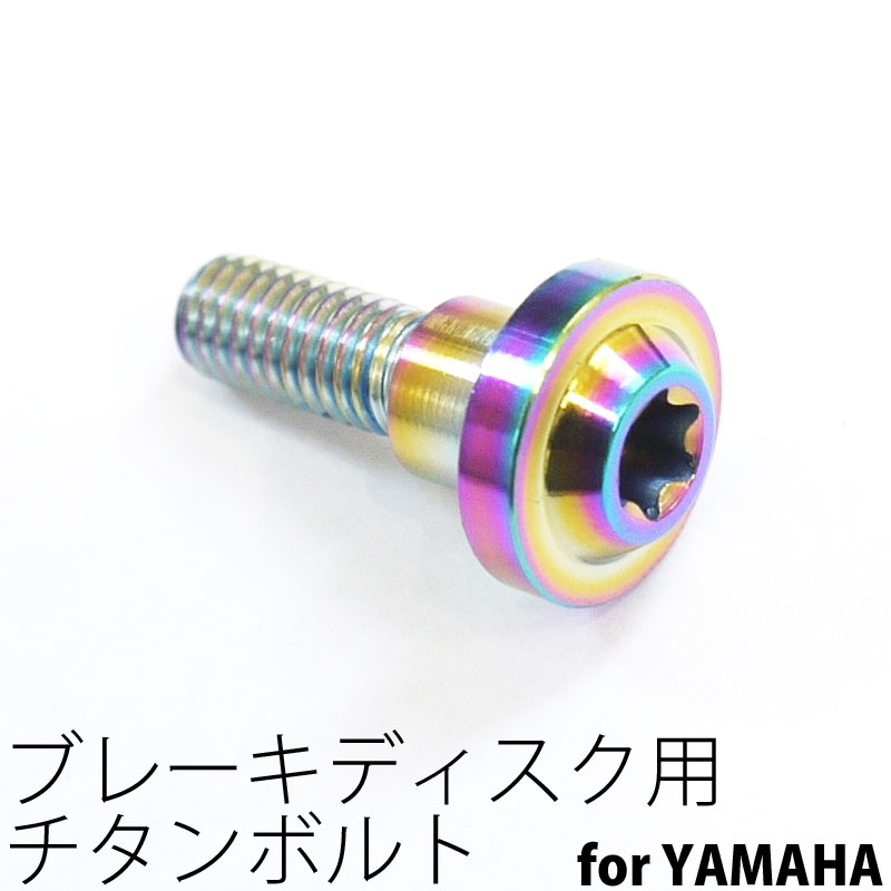 64チタンボルト ブレーキ ディスクボルト ヤマハ用 M6×20 1本 焼き色有り Ti - 6Al - 4V Titanium 64チタン合金