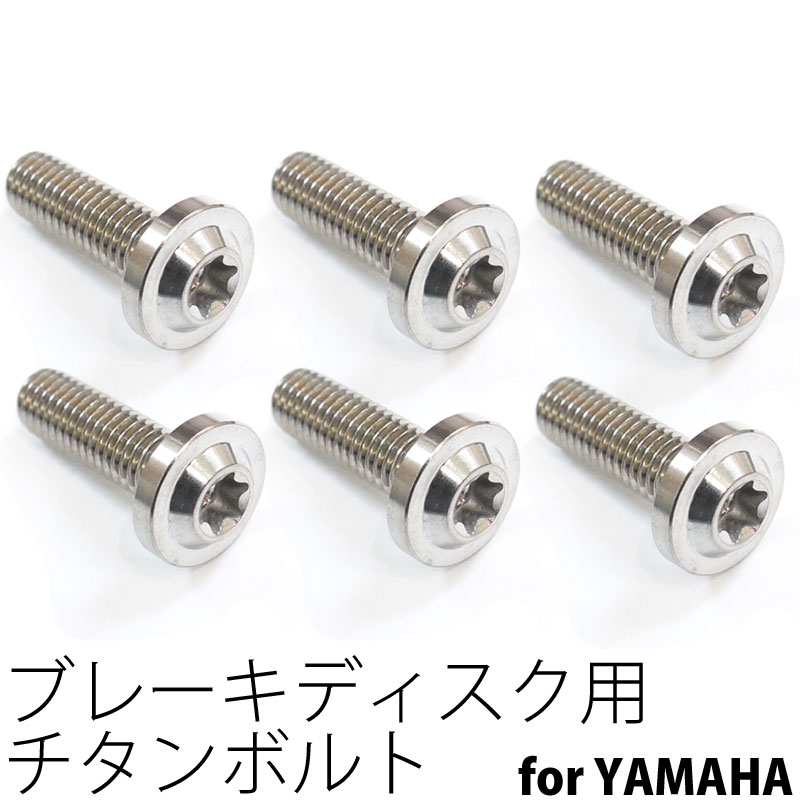 64チタンボルト ブレーキ ディスクボルト ヤマハ用 M8×25 6本 Ti - 6Al - 4V Titanium 64チタン合金 MT03