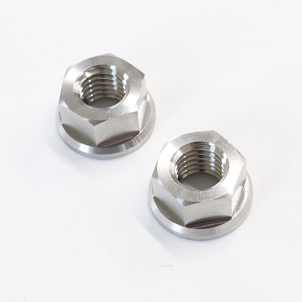 チタンナット 六角フランジナット M10 P1.5 並目 15mmソケット 2個セット 焼き色なし 64チタン合金 Ti-..