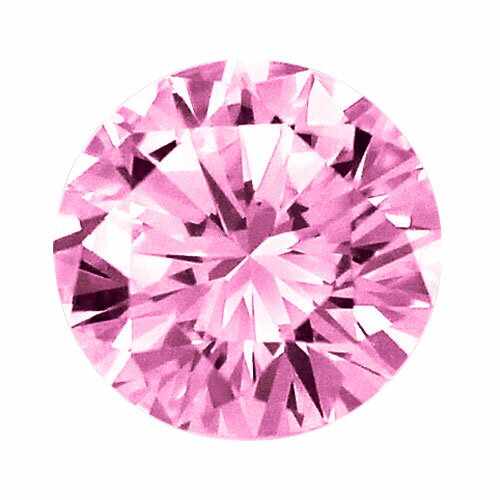 樂天商城 - 【中央宝石研究所ソーティング付】天然 ダイヤ 0.152ct (Fancy Vivid Purplish Pink-I1-RD) ラウンド ルース【新品】