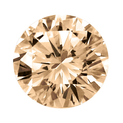 【中央宝石研究所ソーティング付】天然 ダイヤ 2.816ct (Fancy Light Brown-I1-RD) ラウンド ルース【新品】