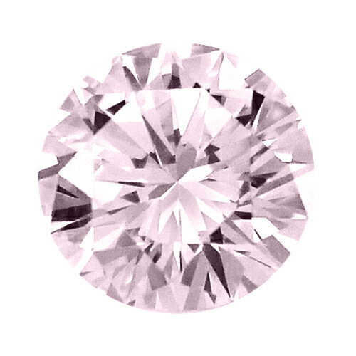 【中央宝石研究所ソーティング付】天然 ダイヤ 0.100ct (Light Purple Pink-I1-RD) ラウンド ルース【新品】