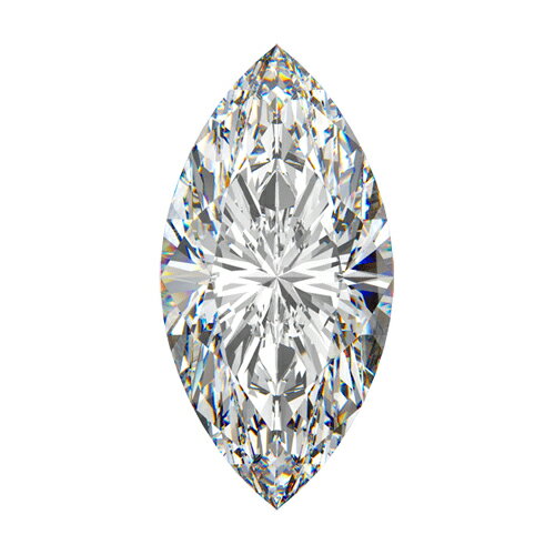 【中央宝石研究所ソーティング付】天然 ダイヤ 0.906ct (H-SI2-MQ) マーキス ルース【新品】