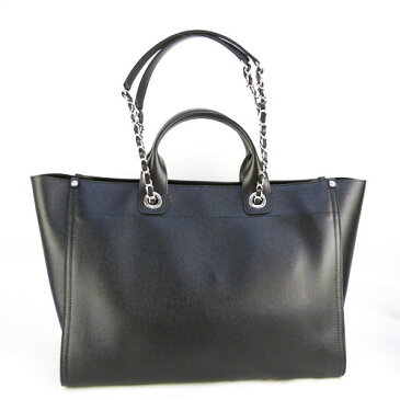 【CHANEL シャネル】【未使用】美品 A57067 ドーヴィル スタッズ ラージ ショッピングバッグ チェーンショルダー バッグ 2WAY ココマーク キャビアスキン 黒 ブラック【中古】