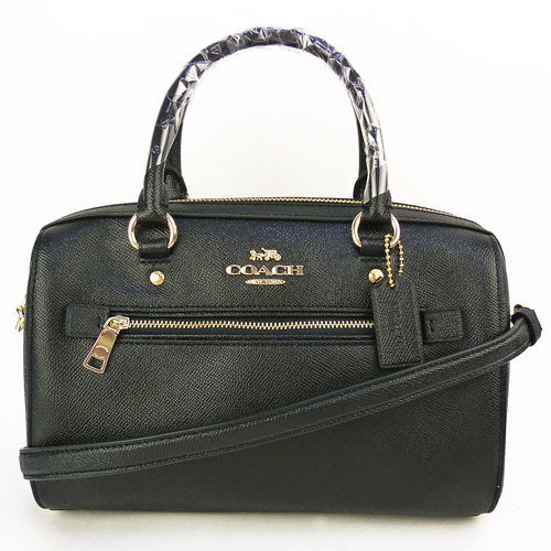 【COACH コーチ】F79946 IMBLK 2WAY レザー ショルダーバッグ ブラック ゴールド金具 クロスグレーン ローワン サッチェル LTH RWN【アウトレット】【新品】