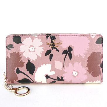 【kate spade ケイトスペード】WLRU5673 673 長財布 ラウンドファスナー レザー ピンク 花柄 レディース neda briar lane gala floral pink multi【新品】