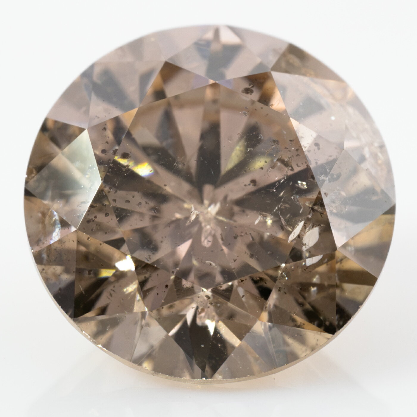 【中央宝石研究所ソーティング付】天然 ダイヤ 1.005ct (Fancy Light Brown-I1-RD)...