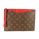 【LOUIS VUITTON ルイ・ヴィトン】未使用品 M60675 ポシェット・パラス モノグラム セカンド バッグ クラッチバッグ ブラウン×クレモンティーヌ【中古】