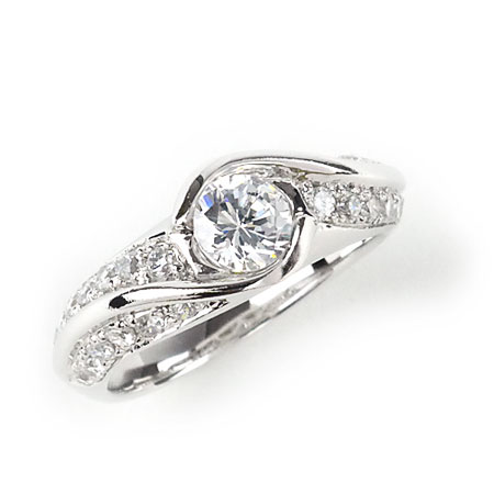 樂天商城 - キュービックジルコニア シルバー 0.50ct 11号 リング 指輪 ジュエリー アクセサリー【新品】