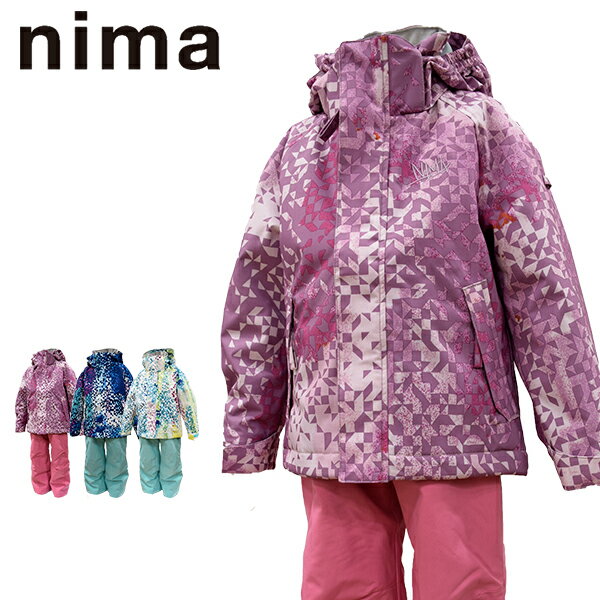 スキーウェア キッズ ジュニア 上下セット 100 110 120 雪遊び ニーマ nima サイズ調整 女の子 ガールズ JR-1152 あす楽対応_北海道のサムネイル