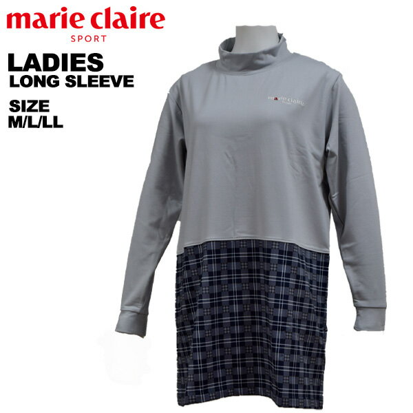 乐天商城 - マリクレール marie claire レディース 長袖 ロングシャツ 440-583