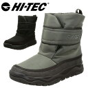 HT WT019 JOKUTLL BOOTS WP 雪も雨も極寒地にも。布団に包まったようにあったかい中綿入り冬ブーツ。インナーには空気層が足を包み込み温かさを持続する「サーマルパック」を採用。アッパーは水が染み込みにくい「ウォータープルーフ」仕様です。ミニマルな素材使いでスタイリッシュな仕上がりに。アウトドアはもちろん寒い冬のシティユースでも活躍するモデルです。 [仕様・機能] アッパー：合成繊維 ソール：EVA/ラバー ワイズ：E 【搭載スペック】 THERNAL PACK / サーマルパック：空気層を多く含むインナー素材が足全体を包み込み、靴内の温かさを持続します。 ウォータープルーフ：地面から4cm4時間の浸漬状態での防水性を備えています。 抗菌防臭インソール：銀イオンの抗菌作用で臭いのもととなる菌の増殖を抑制し、防臭効果を発揮します。天然由来成分で安全です。 [ブランド紹介] HI-TEC(ハイテック)は、1974年にイギリスで誕生したアウトドアブランドです。 78年に発売したハイキングシューズ”Sierra(シエラ)”は、それまで重くて当たり前だったアウトドアシューズに「軽量」という概念を持ち込みました。 耐久性と軽量性を両立させたこのシューズは、アウトドアブームが到来しつつあった当時の日本でも大きな話題となりました。 以来、高いピークを目指す登山家のための本格的なトレッキングシューズから、アウトドア初心者のためのシューズまで充実したラインナップを展開。 今も世界各国で販売され、多くのアウトドアファンに愛され続けています。 メンズ/レディース/ユニセックス/男性用/女性用/アウトドア/トレッキングシューズ/スニーカー/ハイカットスニーカー/ハイカットブーツ/防水/雨/レイン/全天候/山登り/普段履き/秋靴/冬靴