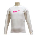 ナイキ nike ジュニア ラッシュガード ホワイト 130 140 150 160 NESSD743 N100