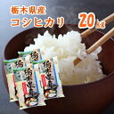 【R5年産】栃木県産 コシヒカリ精米 20kg(5kg×4袋) 白米 お米 栃木こしひかり【送料込み】