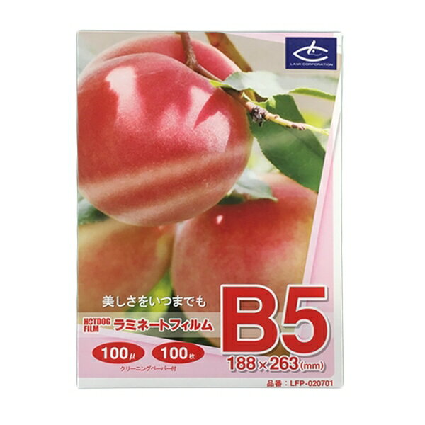 ラミネートフィルム 【B5サイズ】【100μm】 100枚 メニュー表 ポスター DIY POP ポップ 写真 水濡れ防止 汚れ防止 キズ防止 ホットラミネート...