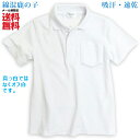 綿混 スクール ポロシャツ 半袖 / キッズ ジュニア 吸水速乾 オフ白 男女兼用 鹿の子 100〜160 子供服 小学生制服 子供用 カノコ 半袖シャツ 学校...