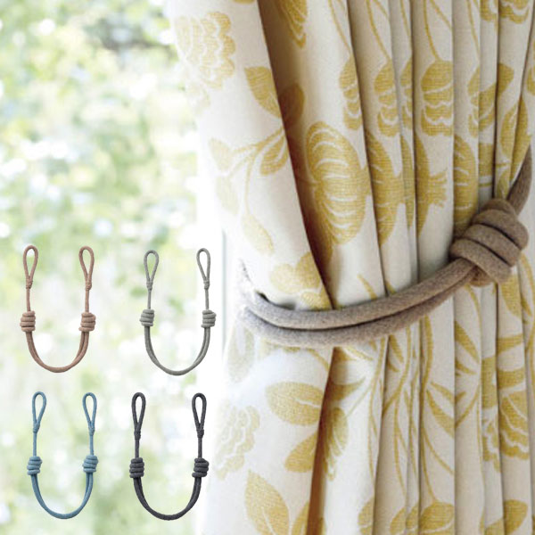 タチカワブラインド製 カーテンタッセル コンレ(1本入り) ベージュ/ブルー/グレー/チャコールグレー