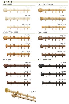 タチカワブラインド製 カーテンレール/デリアスウォーム25＋ファンティア正面付けダブルセット310cm 規格サイズ/プレーンフィニアル