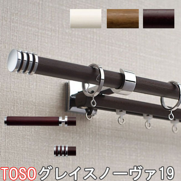 TOSO/トーソー製 カーテンレール/グレイスノーヴァ19ネクスティダブル Bセット/Cセット/規格サイズ/210cm