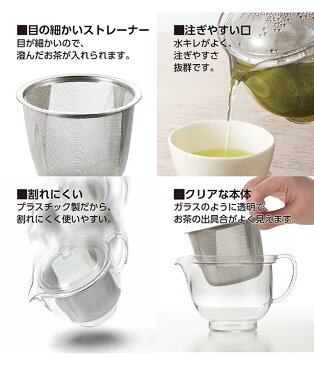 アクリルティーポット Lサイズ プラスチック製 お茶 急須 ◆送料無料◆ 紅茶 ステンレスメッシュ製 容量480ml ティーポット 飲みきりサイズ 食洗機対応 キッチン 生活 家庭用品 節約 キッチンツール 台所用品 セール ショッピング 激安 格安 価格【送料無料】【smtb-TK】