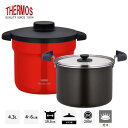 サーモス 真空保温調理器 シャトルシェフ 保温調理器 アーバンレッド ◆送料無料◆ 容量4.3L ガラスフタ付き 保温容器 保温鍋 保温調理 キッチン 鍋 調理...