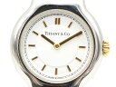 【 ティファニー TIFFANY＆Co. 】 腕時計 LO112 K18YG/SS ティソロ クォーツ 白文字盤 デイト レディース 新着 05803-0