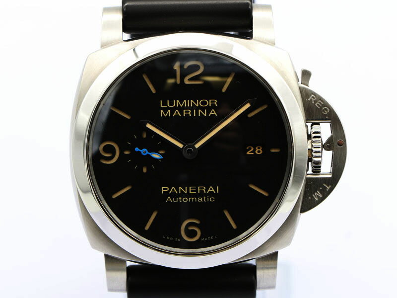 ルミノール 腕時計（メンズ） 【 パネライ PANERAI 】 腕時計 PAM01312 ルミノール マリーナ 44mm SS/ラバー 自動巻 裏スケ メンズ 新着 70215-1