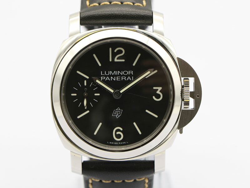 ルミノール 【 パネライ PANERAI 】 腕時計 PAM01084 ルミノール ロゴ 44mm W番 (2020) 黒文字盤 SS/革 手巻き メンズ 保・箱 新着 02165-0