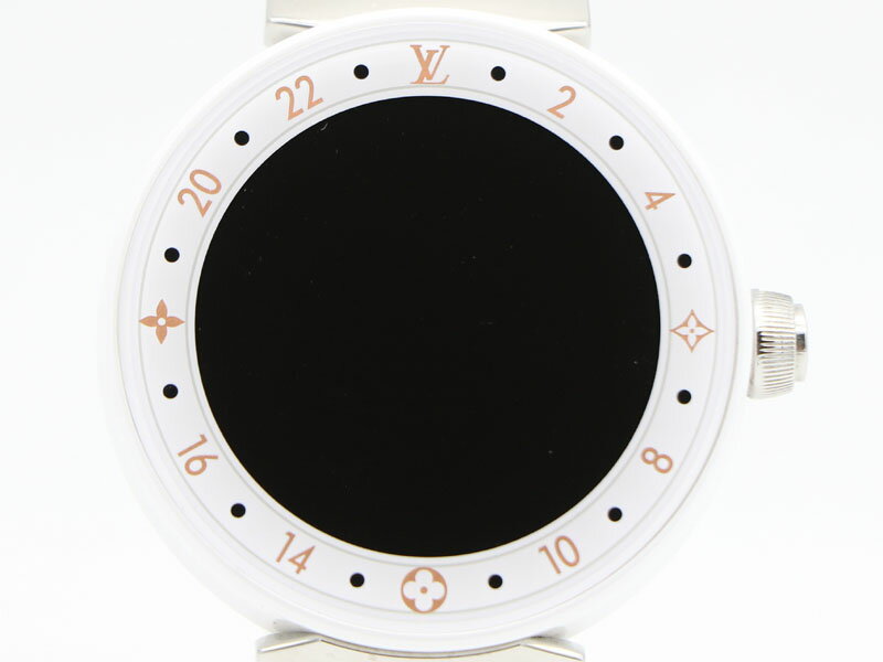 ルイ・ヴィトン 腕時計（メンズ） 【 ルイヴィトン LOUIS VUITTON 】 スマートウォッチ QA08Z タンブール ホライゾン モノグラム CE/革 充電式 メンズ 保・箱 新着 2204-0