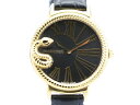 【 ロベルトカヴァリ roberto cavalli 】腕時計 RV1L020L0021 ゴールドスネークウォッチ GP/革 クォーツ ボーイズ 新着 0054...