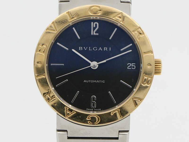 【 ブルガリ BVLGARI 】腕時計 BB33SGAUTO ブルガリブルガリ YG/SS 自動巻 デイト 黒文字盤 メンズ 新着 70273-1 中古 送料無料