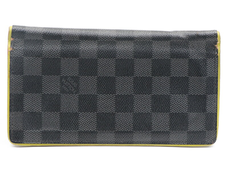 〇【 ルイヴィトン LOUIS VUITTON 】 N63252 ダミエグラフィット ポルトフォイユ ブラザ 長財布 アニス メンズ 新着 76038-1