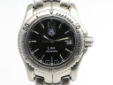 【 タグホイヤー TAG HEUER 】 腕時計 WT1410-0 リンク 26mm SS クォーツ デイト 黒文字盤 レディース 新着 04891-0 中古 送料無料