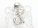 【 ホワイトゴールド K18 】 ペントップ ブローチ サファイア 0.02ct ダイヤ 0.10ct 8.13g ユニセックス タツノオトシゴ ☆新着 009...