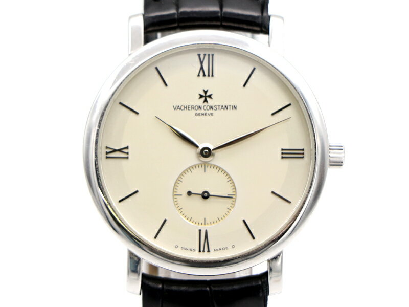 Rakuten - 【 ヴァシュロンコンスタンタン VACHERON CONSTANTIN 】81160/000G-9062 パトリモニー K18WG/革 手巻き 裏スケ 手巻き メンズ 新着 70115-1 中古送料無料