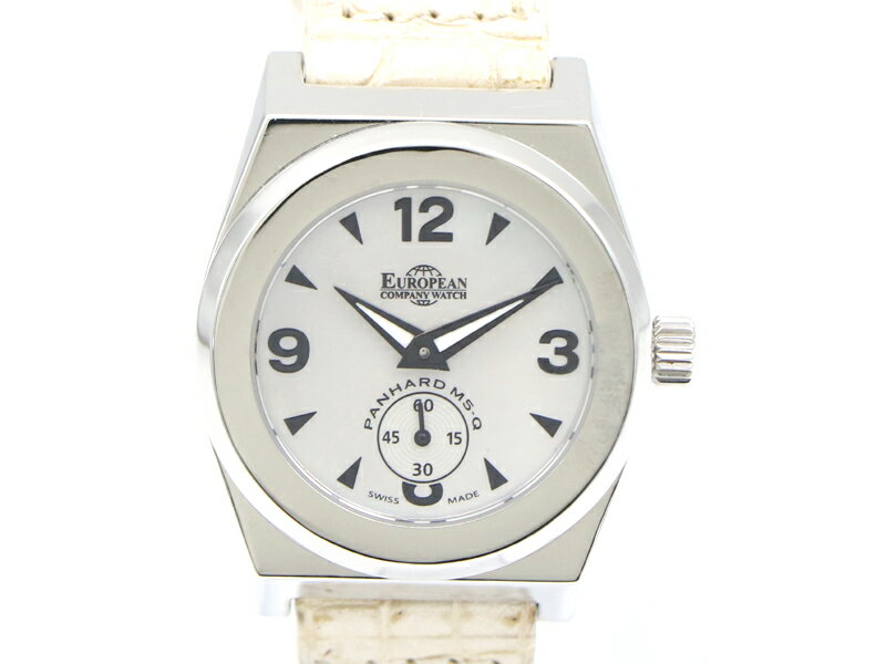 乐天商城 - 【 ヨーロピアン・カンパニー・ウォッチ EWC 】 腕時計 パナールM5-Q SS/革 クオーツ シェル文字盤 レディース 新着 01064-0 中古 送料 無料