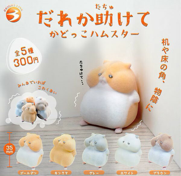 だれか助けて かどっこハムスター　全5種セット　カプセルトイ【在庫品】A-31