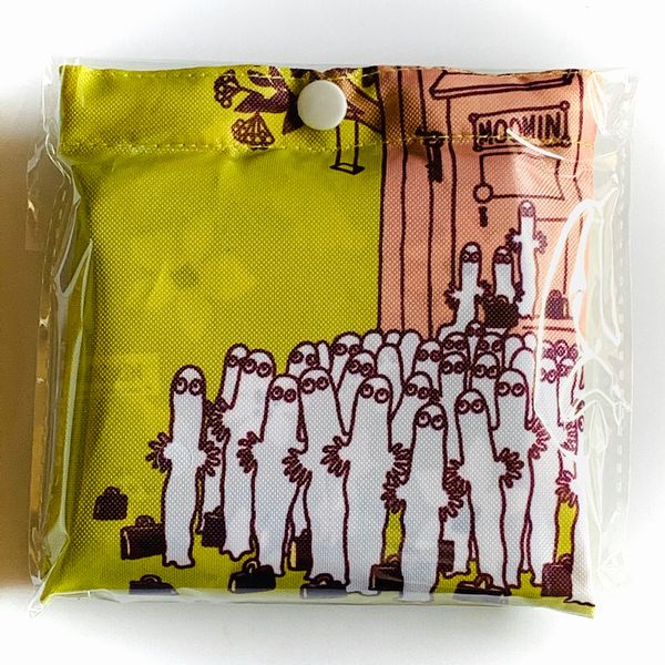 MOOMIN ムーミン エコバック　[ニョロニョロ (黄緑)]　単品　moomin　ショッピング　バッグ　携帯　ムーミン谷の仲間たち