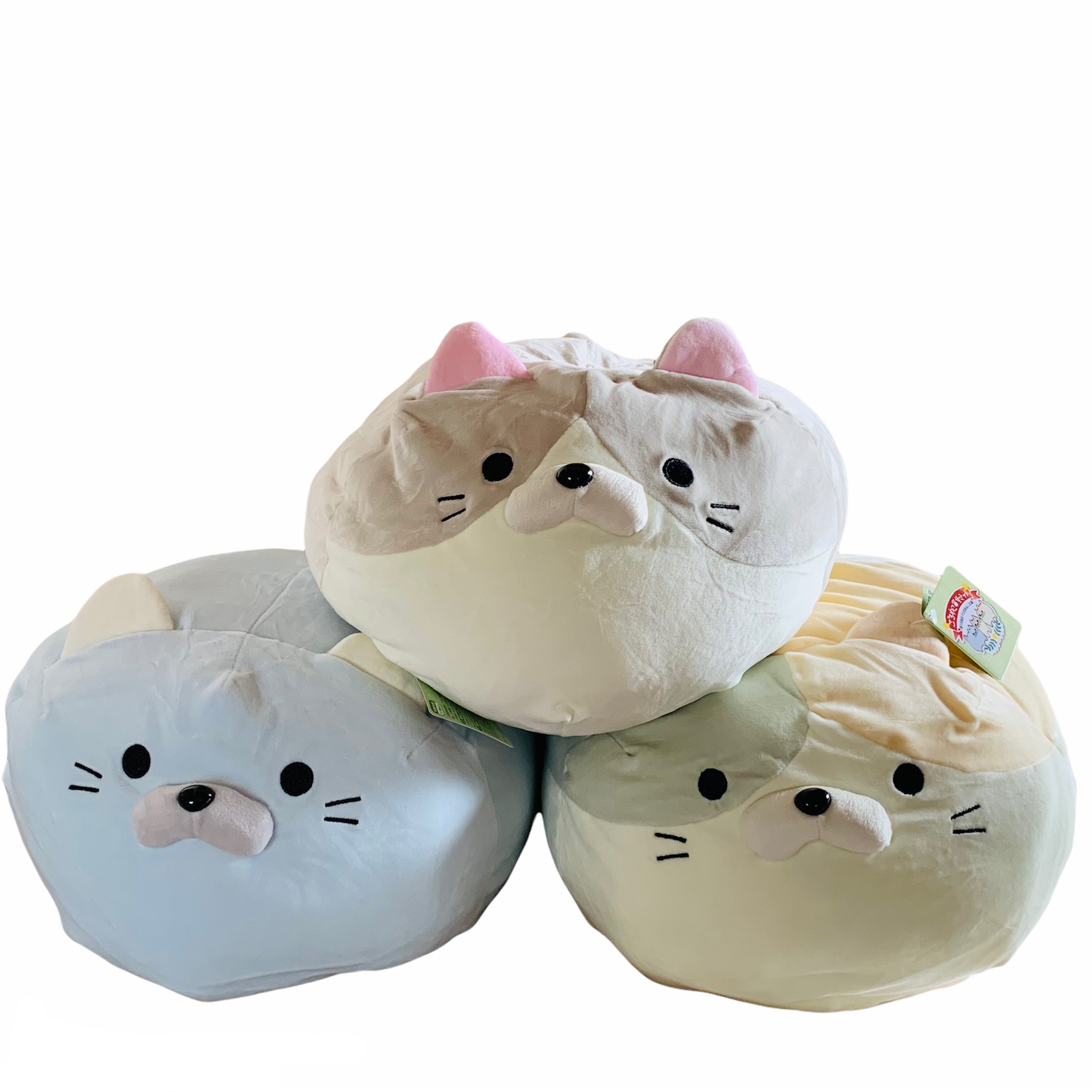 B-30 ごろねこサミット 第18回　おうち代表ねこ会議　全3種セット　[キムラ/ナカムラ/カトウ]　クッション　ぬいぐるみのサムネイル