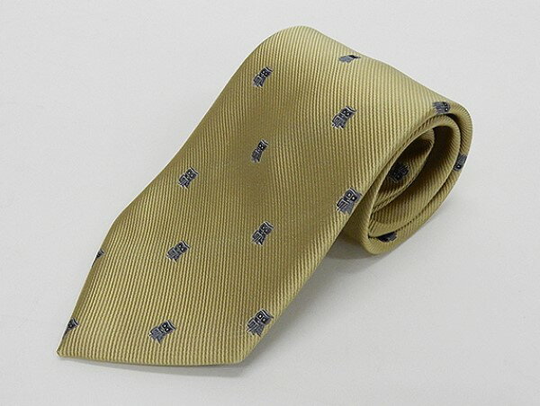 ▼アニマル柄ネクタイ▼フクロウ▼甲州織/シルク100％▼イエローゴールド/小紋▼日本製▼動物柄▼メール便OK▼ANK01...