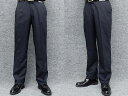 春夏物 ノータック「すっきり」スラックス 濃紺 無地 ウォッシャブル ビジネスパンツ 76cm-94cm OS7350-2