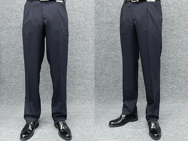 「大寸」 春夏物 2タック「美脚」スラックス 濃紺 無地 ウォッシャブル ビジネスパンツ 97cm-130cm