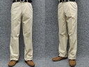 スラックス 綿パンツ 通年 ノータック ビジネスパンツ らくらくウエスト ベージュ系 無地 W76~110cm OS3721-3