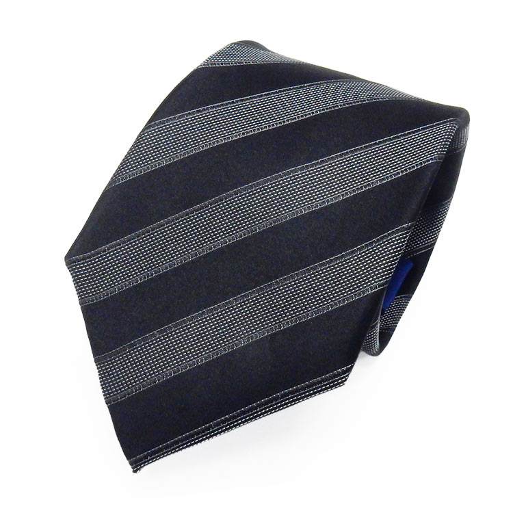 ◇ENRICO COVERI◇イタリア製ネクタイ◇黒系◇ストライプ◇シルク 100％◇メール便可 ネクタイ ブランド　エンリココベリ　ENC28