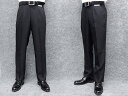 ★ノータックアダルトスラックス 秋冬物 濃紺 無地 ウォッシャブル ビジネスパンツ 76cm-94cm OS8550-2