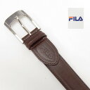 〓FILA〓フィラ　日本製　メンズ本革ベルト　チョコ茶　3cm巾　ビジネスベルト　100cm対応　FILA02-BR