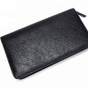 ラージ長財布◆黒◆ クラッチバッグ ラウンドファスナー フェイクレザー W222-BK