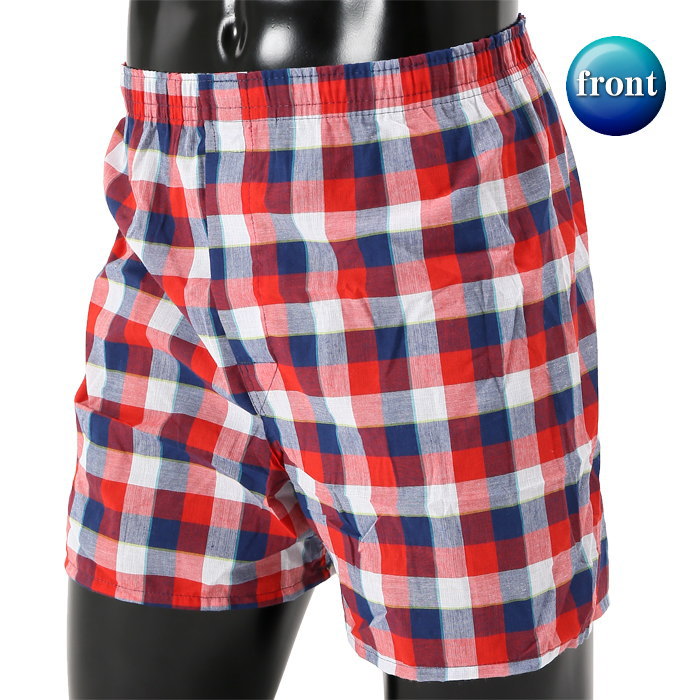 [Hanes]ヘインズ　2枚組　トランクス　先染めチェック　メール便可　hanes-p03